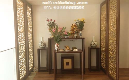 vách cnc phòng thờ